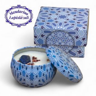 Vela mineral Lapizlazuli y Mandarina